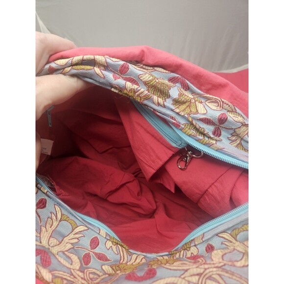 PETUNIA PICKLE BOTTOM Brocade Tote Diaper Bag Baby Backpack Pink - Picture 14 of 16